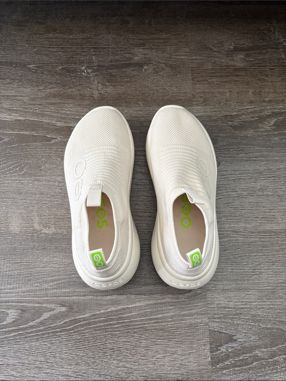 OOFOS Women's Slip-On Sneakers in Off-White/Cream